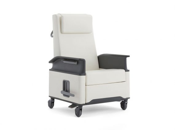 A white Empath patient chair on white background.