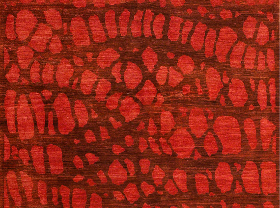 Red toned rug from ARZU
