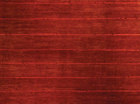 Red floor rug whit a mild stripe pattern from ARZU