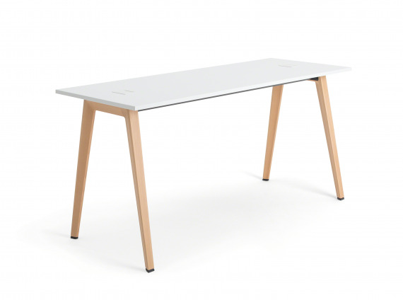 white standing height table