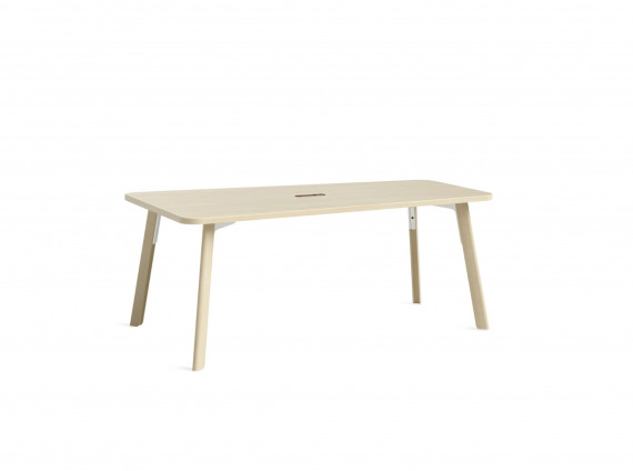 wood table with rounded corners