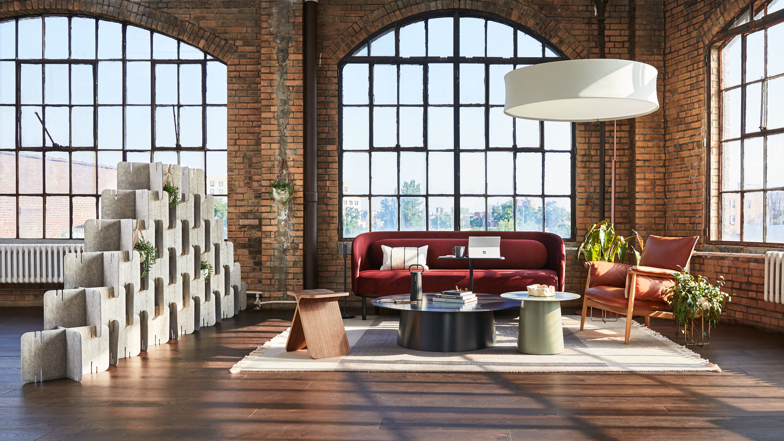 Cool lounge space to escape and work