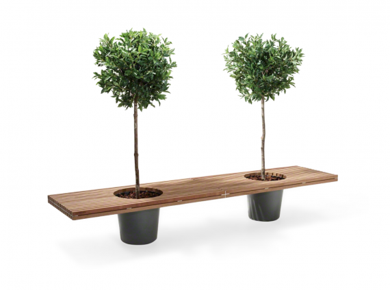 Romeo & Juliet Bench with planters