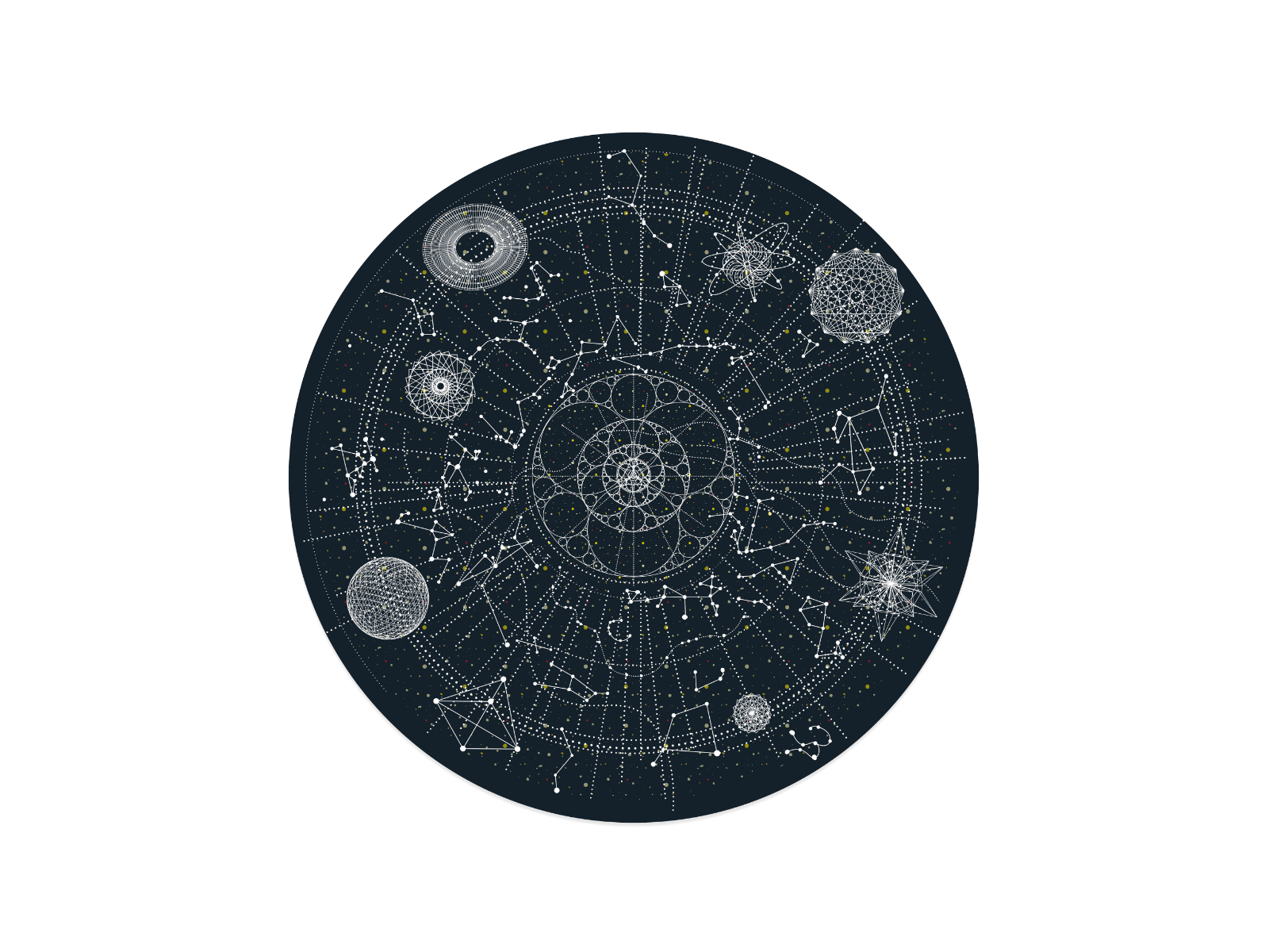 Celestial Round planet Rug by Moooi Carpets