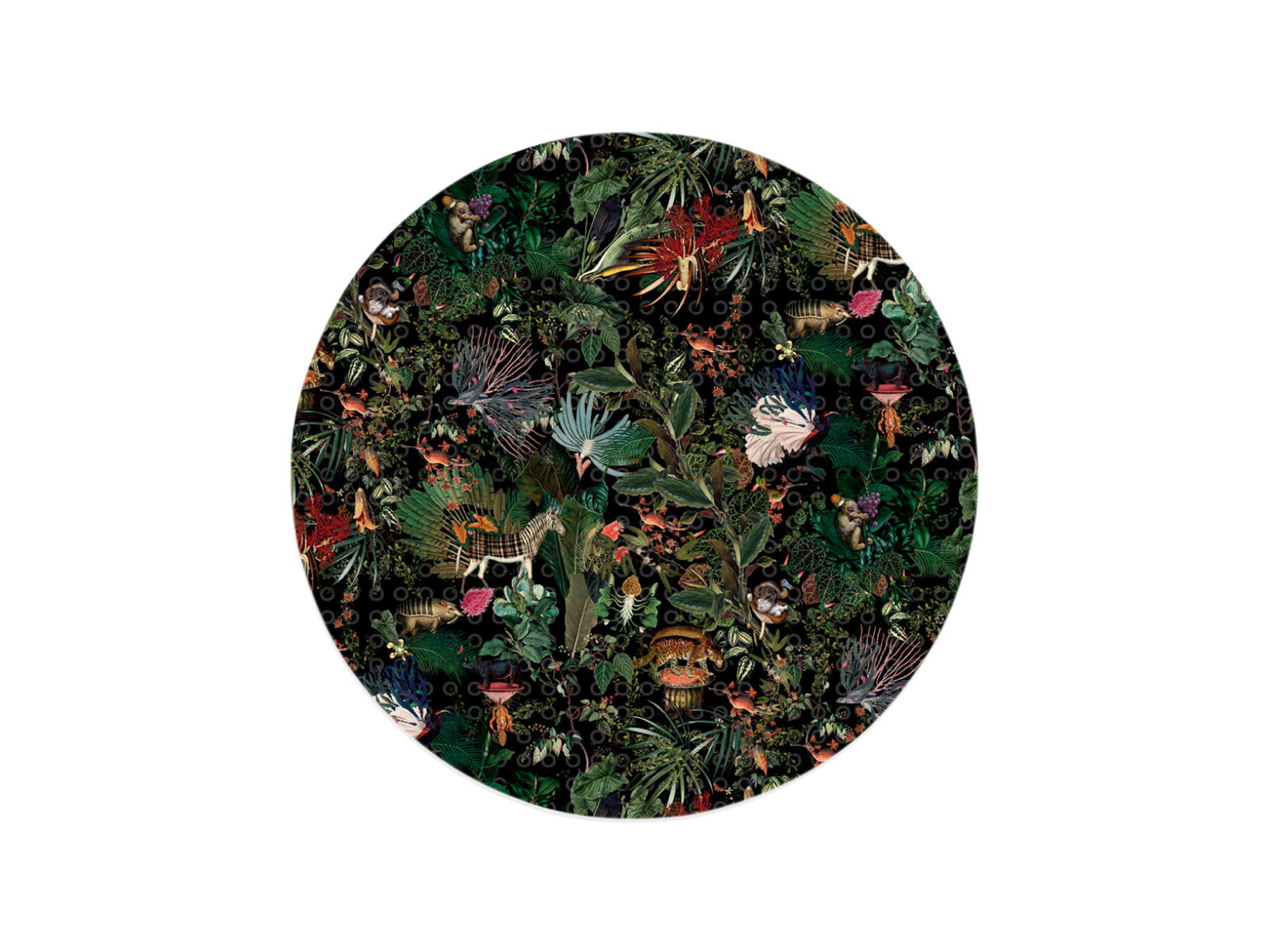 Extinct Animals Menagerie Round lush Rug by Moooi Carpets